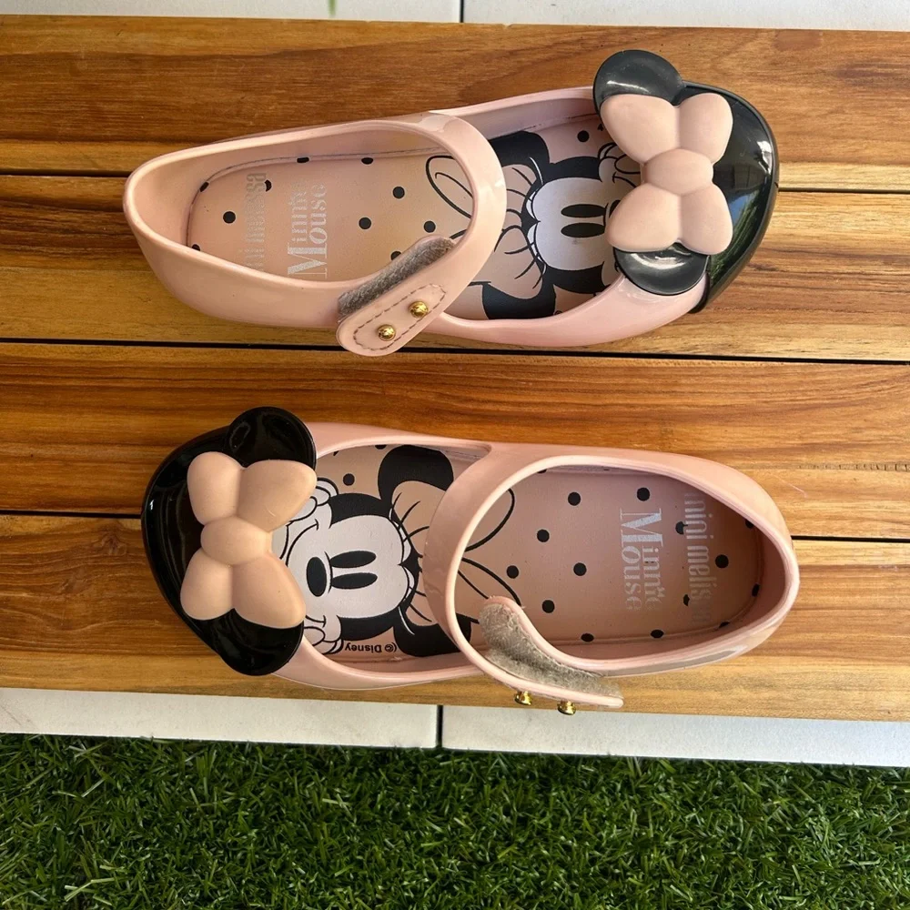Conscious Mini Melissa Minnie Mouse jelly ballerinas size 7 like new